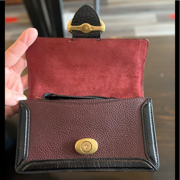 Coach Riley Convertible Bag Waist Belt Black Plum Pebbled Leather Bag - Picture 4 of 16